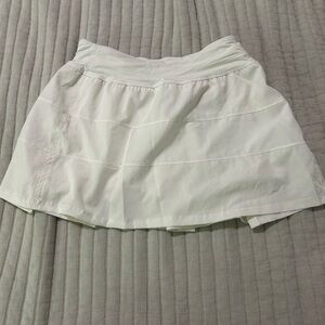 Gianni Bini White Athletic Skort with Built-In Liner